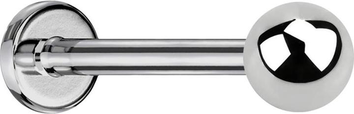 Star Piercing Steriles Micro Labret silber mit Kugel (Titan G23, ohne Messing)