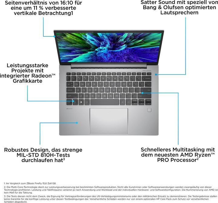 Actual product image HP ZBook Firefly 14 G10 (14", AMD Ryzen 7 7840HS, 16 GB, 512 GB, DE)