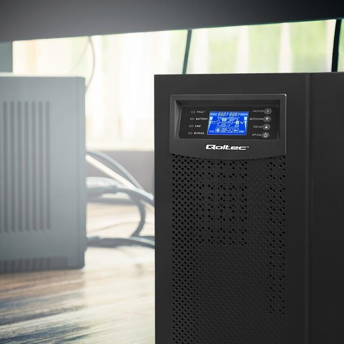 Produktbild Qoltec Pure Sine Wave 53044 (10000 VA, 800 W, Online-Doppelwandler USV)