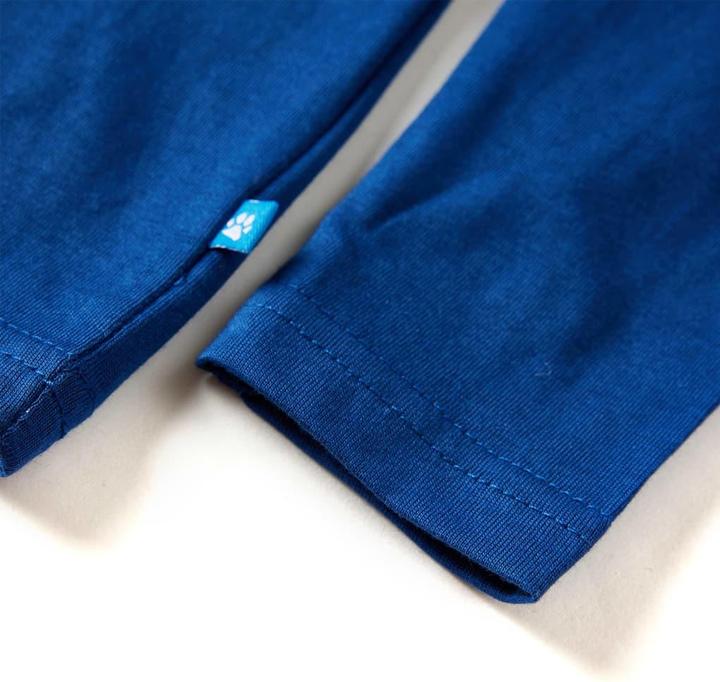 Immagine prodotto VidaXL Camicia a maniche lunghe per bambini blu scuro 116,Materiale: 100 (116)