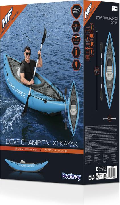 Image du produit Bestway Hydro-Force™ Kit kayak gonflable Cove Champion™ 1 place 2,75 m (275 cm, 1 pers.)