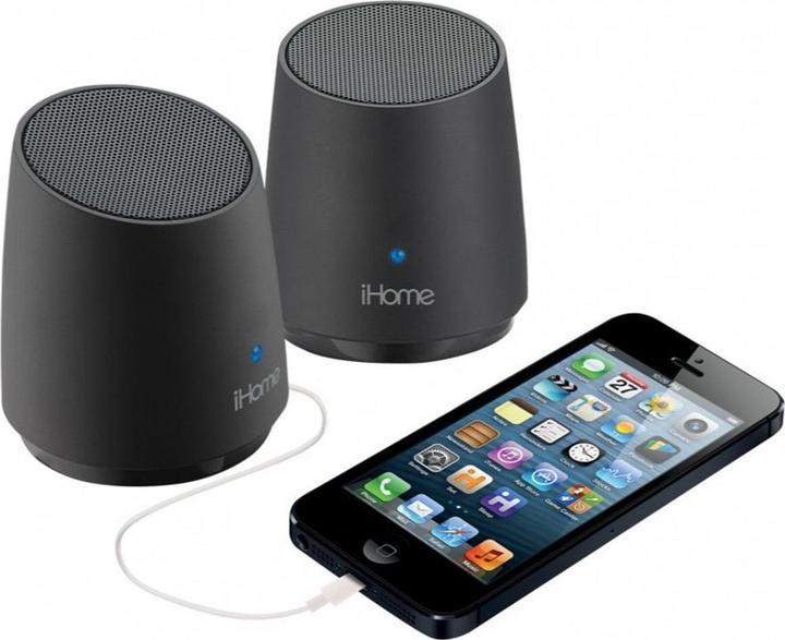 Actual product image iHome IHM89 Stero Mini Speaker (Electrical connection)