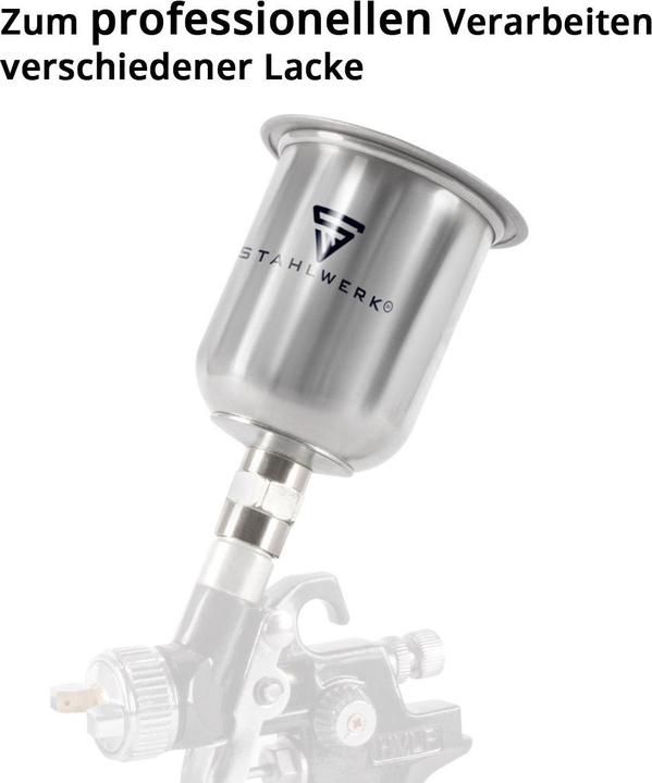 Image du produit Stahlwerk Gobelet à peinture en aluminium 125 ml pour pistolet à peinture