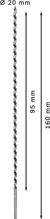 Actual product image Bosch Professional Zubehör PRO Wood Wood auger bit, 7 x 385 x 450 mm (5.6 mm)