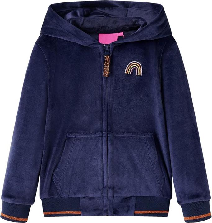 Produktbild VidaXL Kinder-Kapuzenjacke Marineblau 92,Material: 94 % Polyester (92)