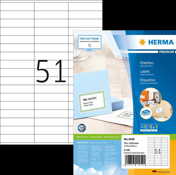 Productafbeelding HERMA Universele etiketten A4
