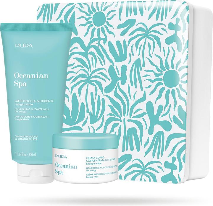 Pupa Milano Pupa Oceanian Spa Kit 2 - Nourishing Shower Milk 300 Milliliter und Body Cream 150 Milliliter (Haarpflege set)