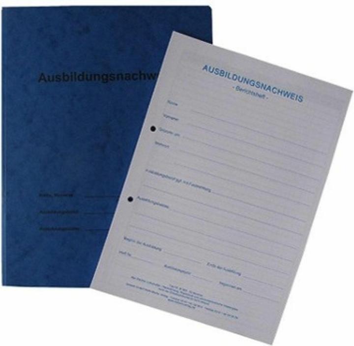 Produktbild Berichtsheft / Ausbildungsnachweis als Block - für 1 Jahr: tägliche Eintragungen (Montag - Sonn