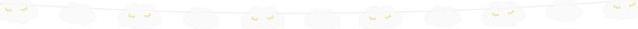 Produktbild Partydeco Girlande Wolken 145 x 5.5 cm, Weiss