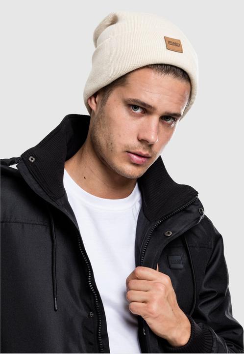 Produktbild Urban Classics Leatherpatch Long Beanie (One Size)