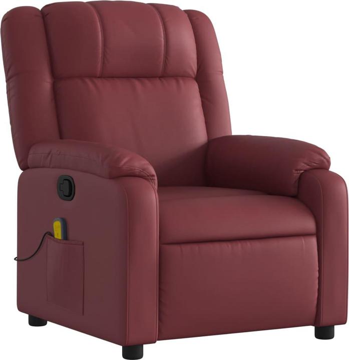 Produktbild VidaXL Massagesessel Weinrot Kunstleder,Farbe: Weinrot,Material