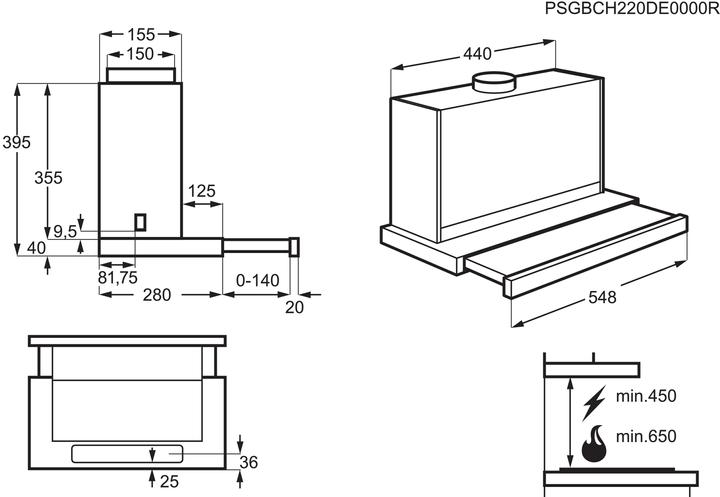 Actual product image Electrolux DAL5536WE (Flat-screen hood)