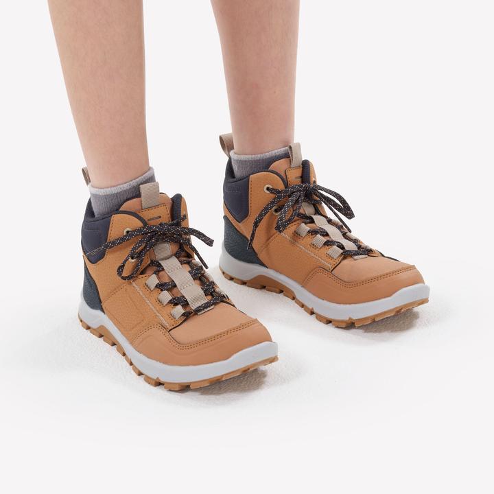 Actual product image Quechua Hiking shoes children size 35-38 half high - NH500 brown (36)