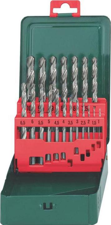 Metabo Twist drill set (1 mm, 1.5 mm, 2 mm, 2.5 mm, 3 mm, 3.5 mm, 4 mm, 4.5 mm, 5 mm, 5.5 mm, 6 mm, 6.5 mm, 7 mm, 7.5 mm, 8 mm, 8.5 mm, 9 mm, 9.5 mm, 10 mm)