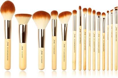 Actual product image NoName Bamboo Makeup Brush Set Vegan Makeup Brushes Cosmetic Brushes Eye Shadow Brush Powder Foundat (Set)