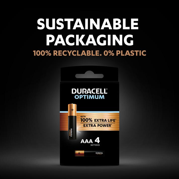 Actual product image Duracell Optimum 4-pack AAA batteries (4 pcs., AAA)