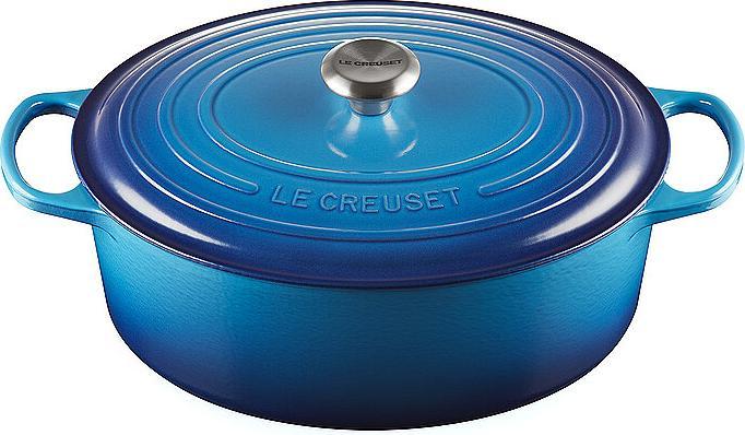Produktbild Le Creuset Bräter Oval Sig 33 cm Azure (33 cm, Bräter + Schmortopf, Gusseisen)