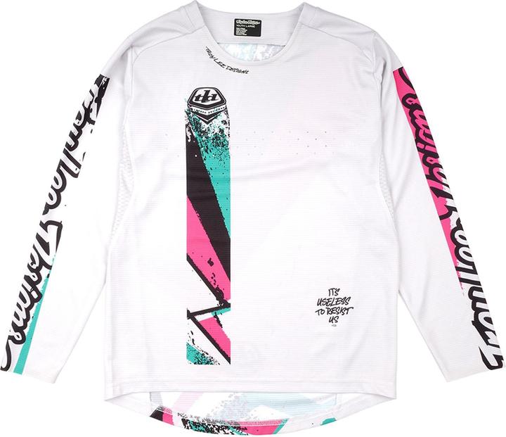 Troy Lee Designs Sprint Jersey, Full Pull, chalk, youth S (S)