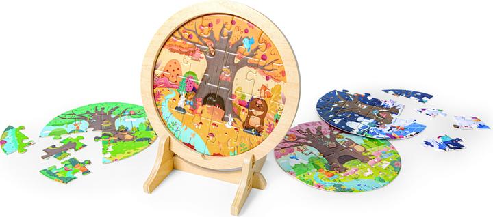 Actual product image Hape 4-Seasons Layer Puzzle (10 pieces)
