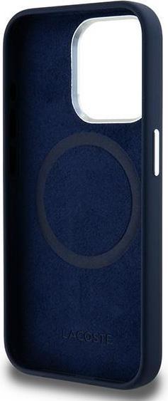 Actual product image Lacoste LCHMP15XUCRV iPhone 15 Pro Max 6.7" granatowy/marine hardcase Silicone Cracked Logo MagSafe (Apple iPhone 15 Pro Max)