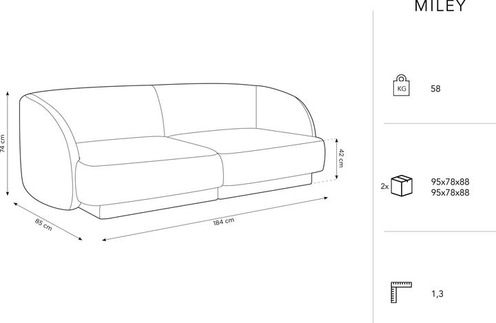 Produktbild Micadoni Miley (2-Sitzer, 3-Sitzer, 4-Sitzer)
