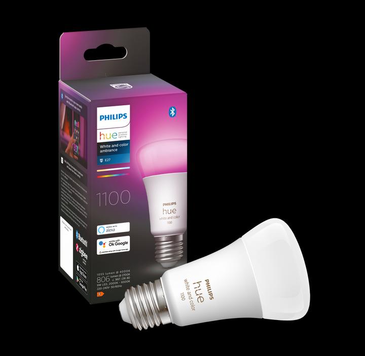 Image du produit Philips Hue White & Color Ambiance BT (E27, 11 W, 1100 lm, 1 x, F)