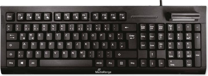 Actual product image MediaRange KEYBOARD QWERTY BLACK MROS114 with cable SmartCard (DE, Cable)