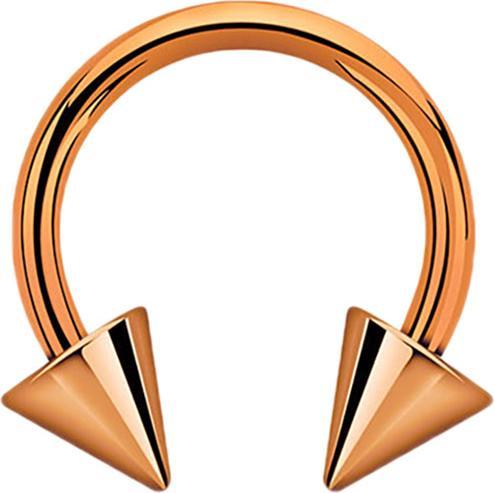 Produktbild Star Piercing Circular Barbell rosegold mit zwei Cones (Chirurgenstahl 316L, ohne Messing)