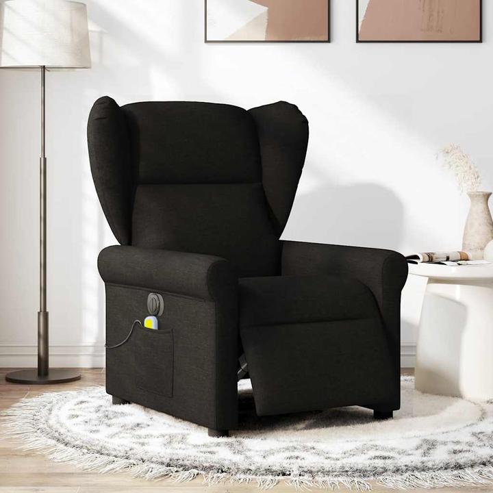 Actual product image VidaXL Massage chair electric black fabric