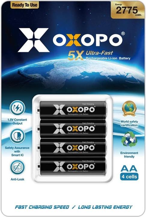 Actual product image Oxopo Rechargeable Battery (4 pcs., AA, 2775 mAh)