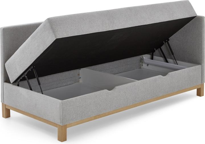 Produktbild Meise Möbel Santos Studioliege inkl. Bettkasten und Taschenfederkern Matratze Stoff Thor (90 x 200 cm)
