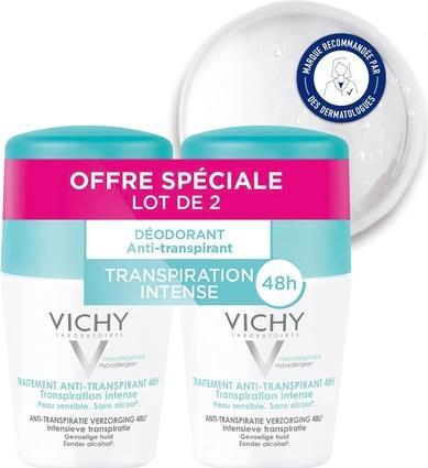 Actual product image Vichy Set of 2 Deodorants Anti-Perspirant 48H - 2 x 50 ml (Roll-on, 100 ml)