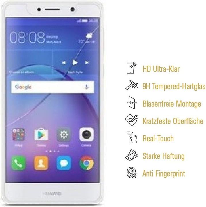 Produktbild Protectorking 3x echtes Tempered 9H Panzerhartglas 3D KLAR (3 Stück, Huawei Mate 9 Lite)