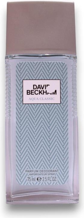 Actual product image David Beckham Aqua Classic natural spray deodorant, Men, 75ml (Spray, 75 ml)