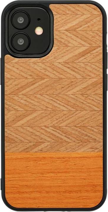 Produktbild Man.Wand & WOOD case for iPhone 12 mini herringbone arancia black (Apple iPhone 12 mini)