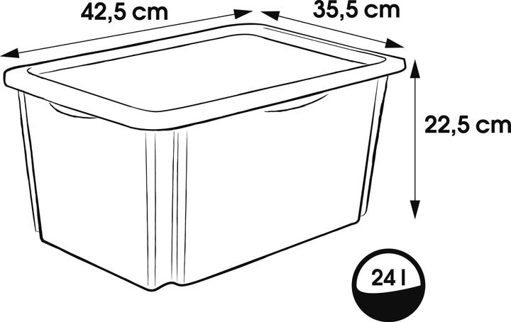Image du produit keeeper karolina Set avec couvercle winnie (42,5 x 35,5 x 22,5 cm, 24 l)