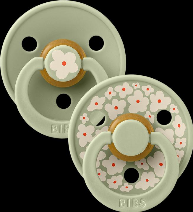 Actual product image Bibs Studio Nuggi Colour 2 PACK Latex Round 0-6m Jasmine Ivory Mix (2 x, up to 6 M.)