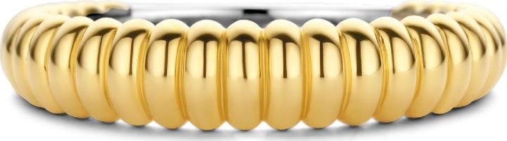 Actual product image Ti Sento Milano Ring silver ribbed structure gold-plated 12218SY (56, 925 Silver)