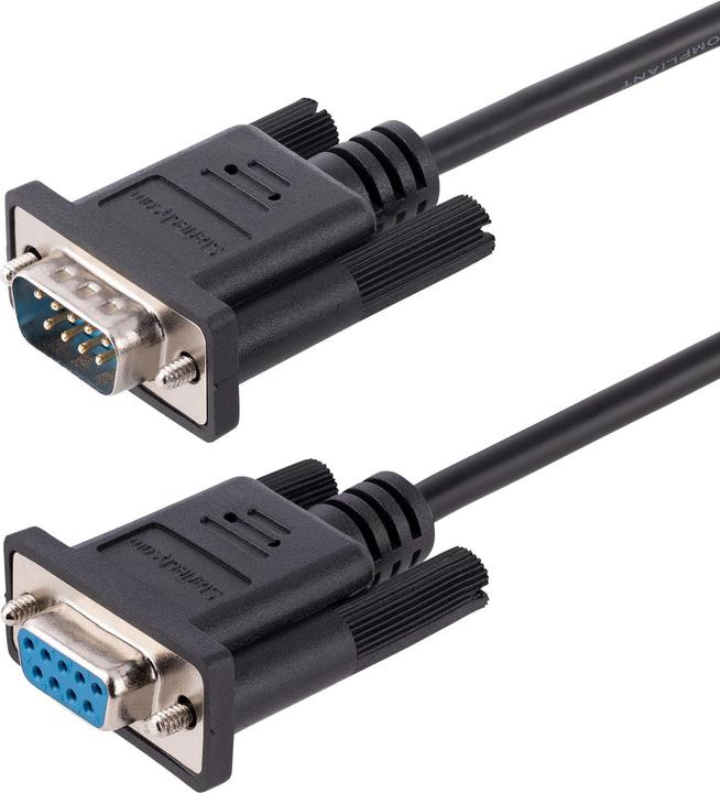 Produktbild StarTech com 9FMNM-3M-RS232-CABLE, Schwarz, 3 m, DB-9, DB-9, Männlich, Weiblich (3 m)