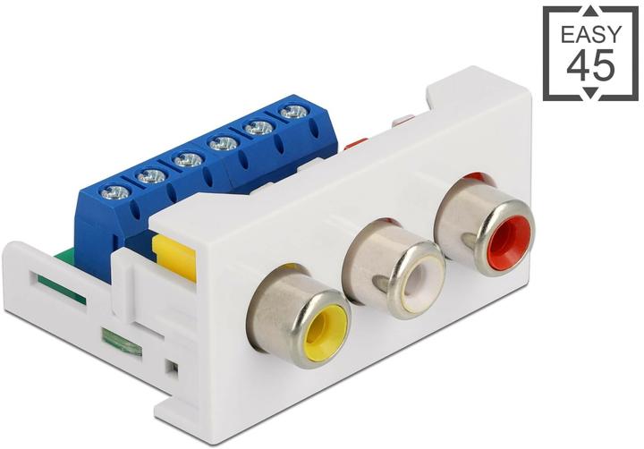 Delock Easy 45 Modul 3 x Cinch Buchse 22,5 x 45 mm