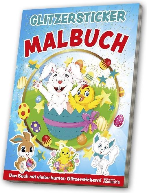 Actual product image Glitter Sticker Colouring Book Colourful World at Easter Time