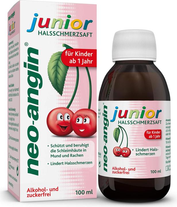 Produktbild Klosterfrau neo-angin junior Halsschmerzsaft für Kinder ab 1 Jahr, 100 ml Lösung (1 Stück)