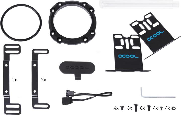 Actual product image Alphacool Core 200 Aurora ARGB balance tank, acrylic