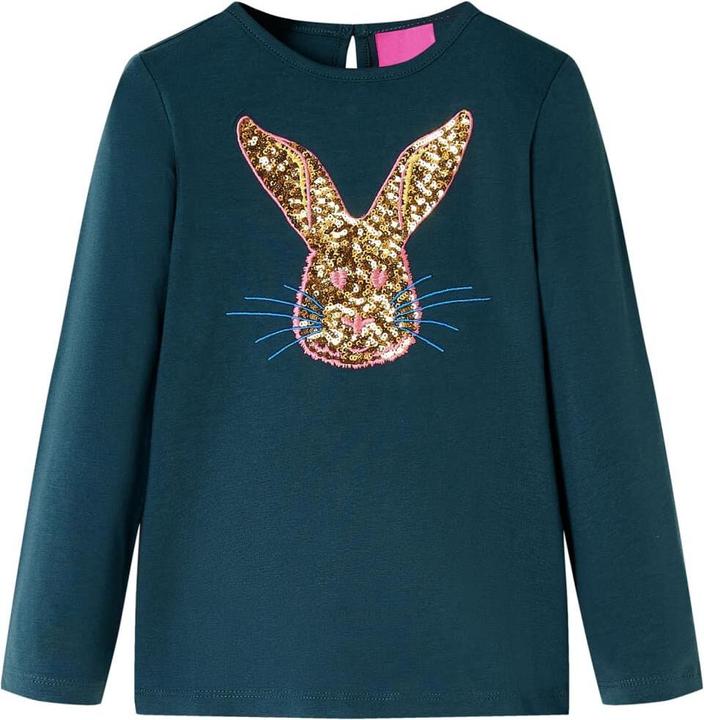 Produktbild VidaXL Kinder-Langarmshirt Dunkelgrün 128,Material: 95 (128)