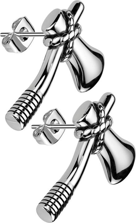 Image du produit Star Piercing Ohrstecker silber Axt (sans laiton, Acier chirurgical 316L)