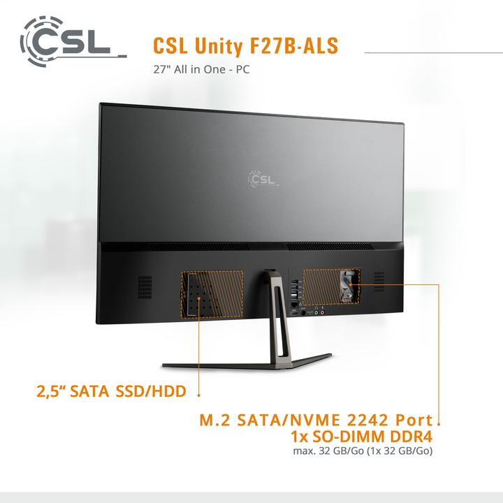 Produktbild CSL All-in-One-PC Unity F27B-ALS, QWERTZ Layout (DE) (16 GB, 1000 GB)