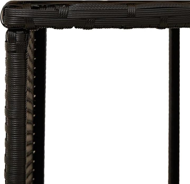 Produktbild VidaXL Whirlpool Umrandung Poolumrandung Poolverkleidung Schwarz Poly Rattan