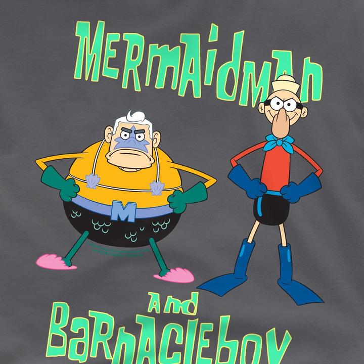 Immagine prodotto Spongebob Squarepants Maglietta L'Uomo Sirena e il Ragazzo Barnacle Uomo (M)