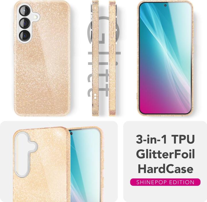 Produktbild Nalia ShinePop - Stabile Glänzende Glitzer Hülle - Glamour Glitter Cover (Samsung Galaxy S25)