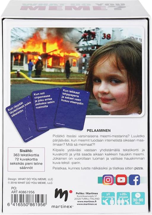 Immagine prodotto Martinex Peliko 40861956 gioco da tavolo/di carte What Do You Meme? 90 min Festa (Finlandese)